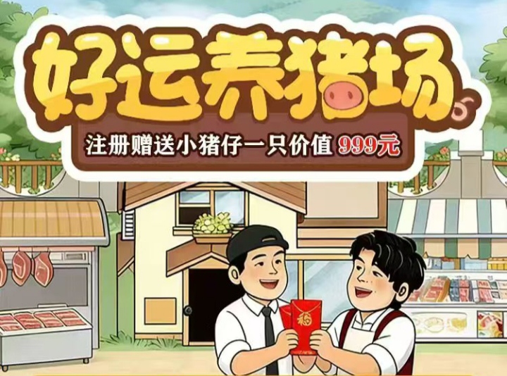 好运养猪场：注册赠送小猪仔一只价值999元的小猪，每天都会有产出-首码项目网-创业网-全球领先的创业项目网站-淘灵感首码网