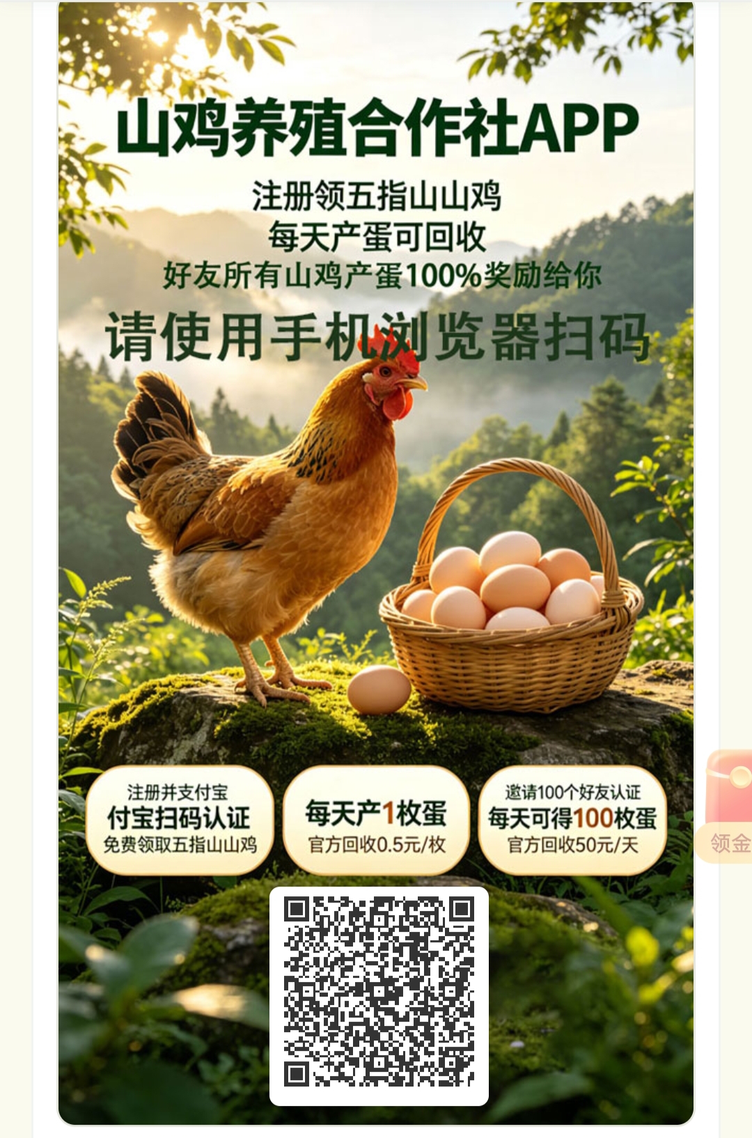 山鸡养殖合作社,免费领取五指山山鸡,每天产1牧鸡蛋,每个官方回收0.5元-首码项目网-创业网-全球领先的创业项目网站-淘灵感首码网